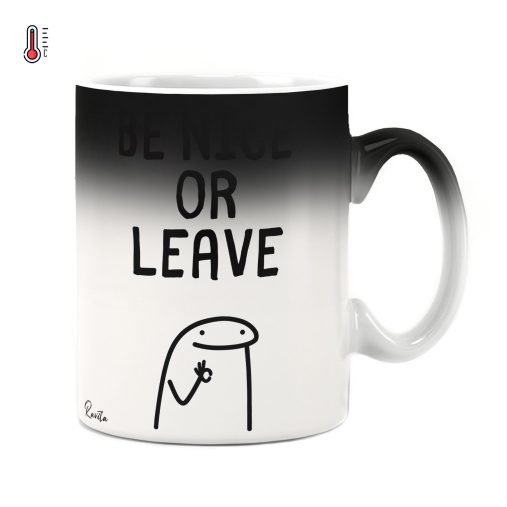 ماگ حرارتی راویتا طرح مهربان باش یا برو – Be Nice or Leave کد 3973