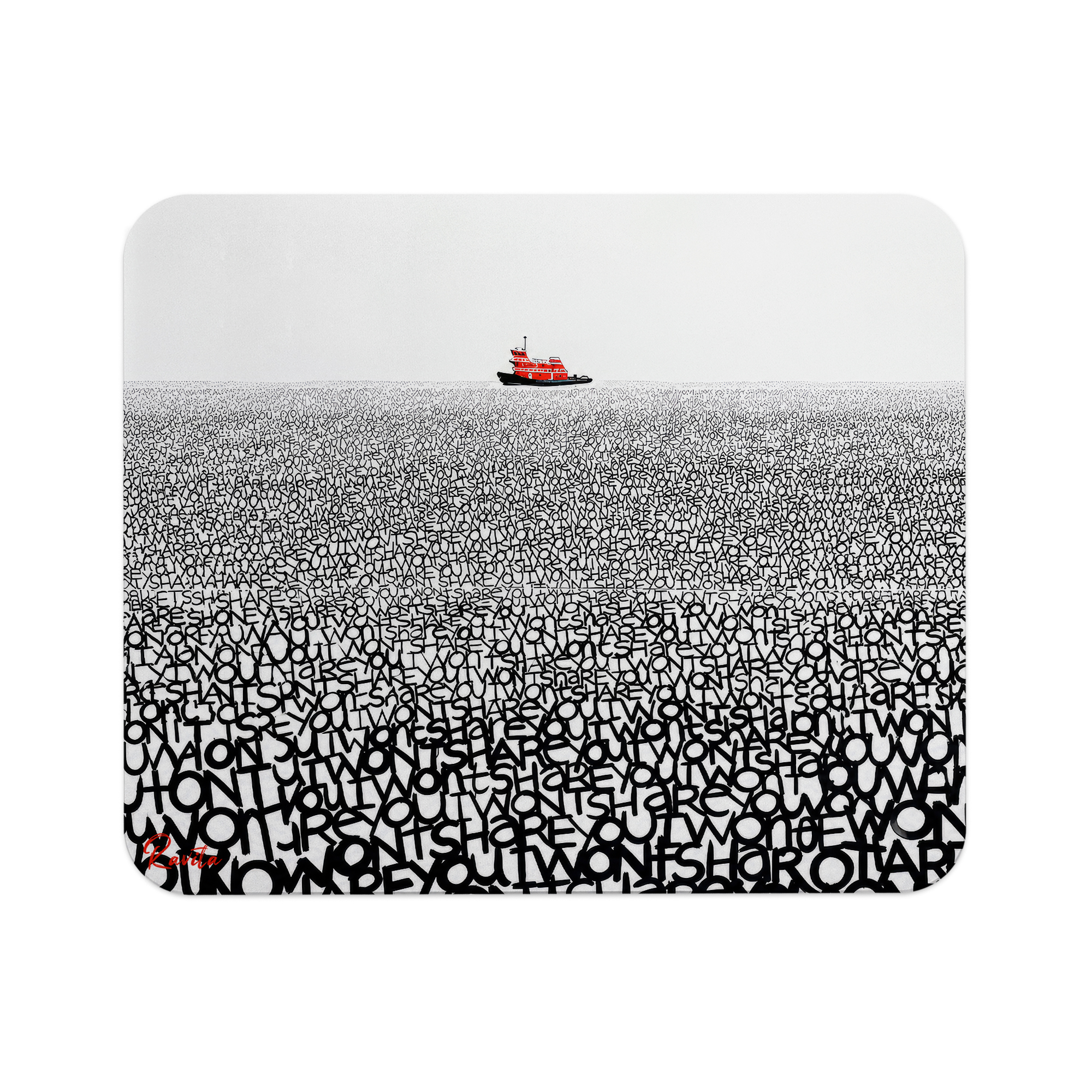 پدماوس راویتا طرح دریای کلمات و قایق قرمز - Sea of Words Red Boat کد 3983 پدماوس راویتا طرح دریای کلمات و قایق قرمز - Sea of Words Red Boat کد 3983