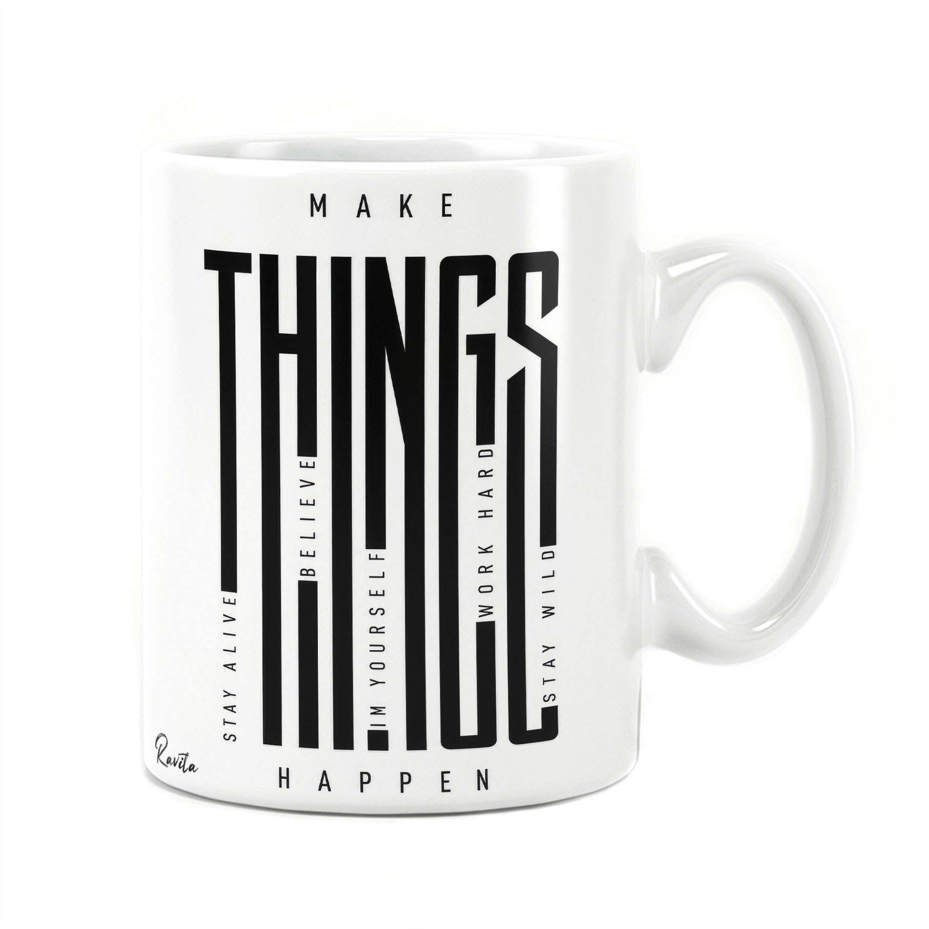 ماگ حرارتی راویتا طرح خودت اتفاقها را بساز - Make Things Happen کد 4011 ماگ حرارتی راویتا طرح خودت اتفاقها را بساز - Make Things Happen کد 4011