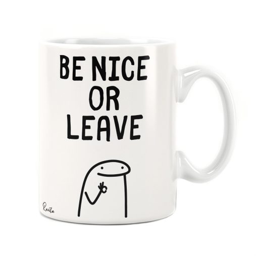 ماگ راویتا طرح مهربان باش یا برو – Be Nice or Leave کد 3973