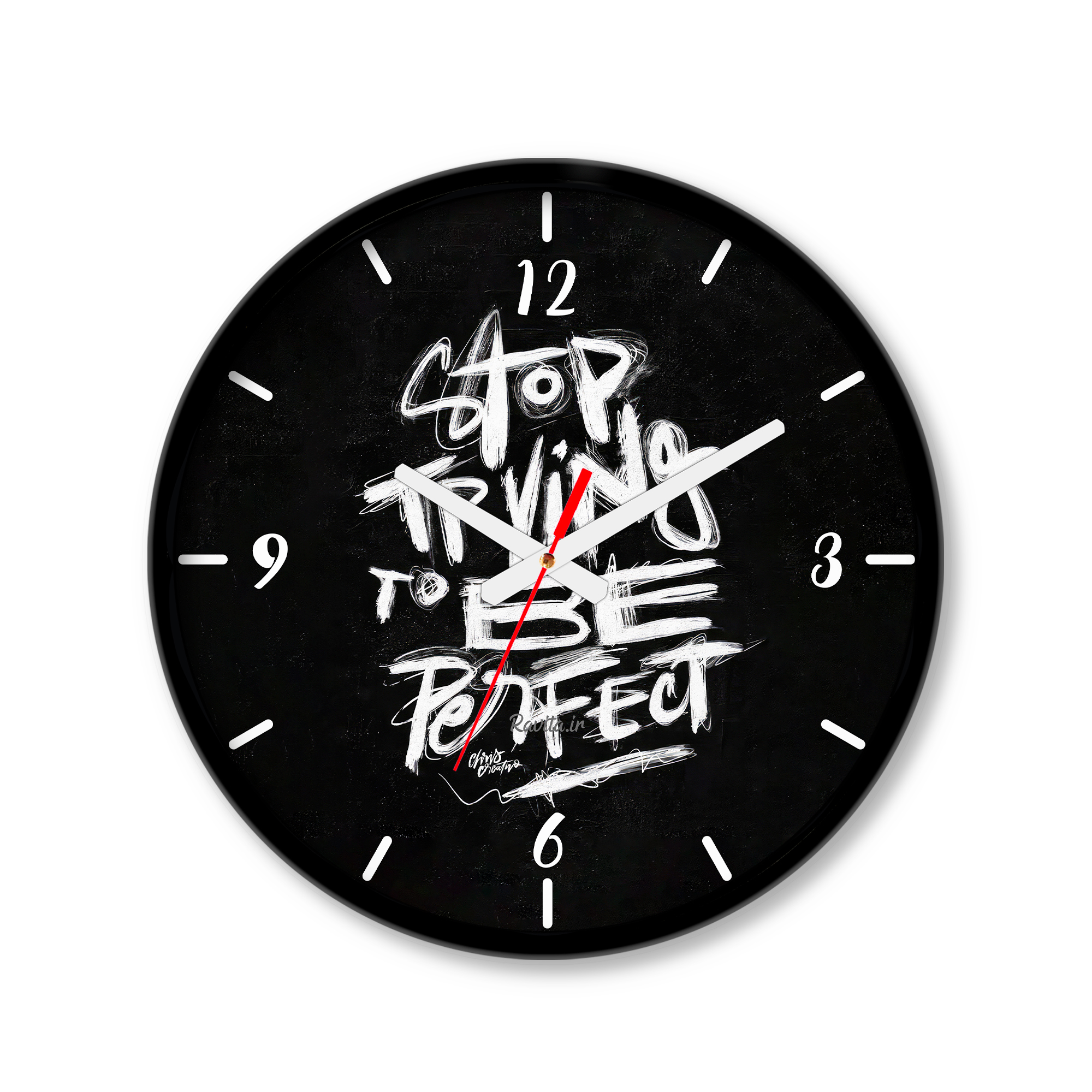 ساعت رومیزی دیواری راویتا طرح دست از کامل بودن بردار - Stop Trying to Be Perfect کد 3984 ساعت رومیزی دیواری راویتا طرح دست از کامل بودن بردار - Stop Trying to Be Perfect کد 3984