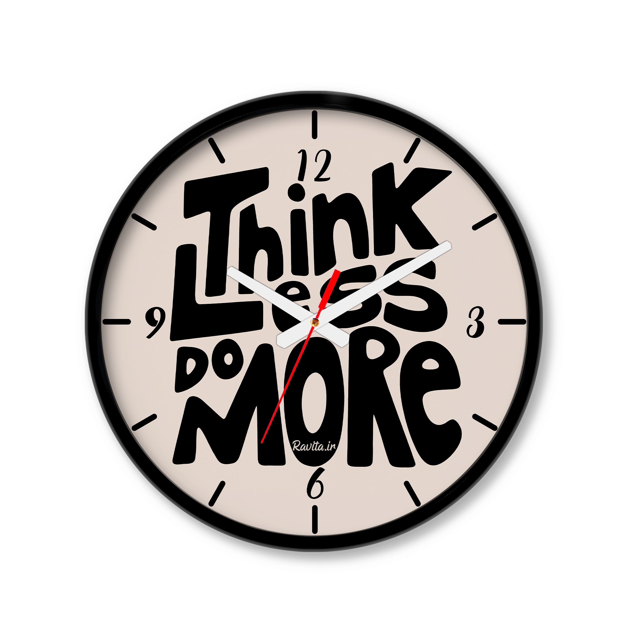 ساعت رومیزی دیواری راویتا طرح کمتر فکر کن، بیشتر انجام بده - Think Less, Do More کد 3988 ساعت رومیزی دیواری راویتا طرح کمتر فکر کن، بیشتر انجام بده - Think Less, Do More کد 3988