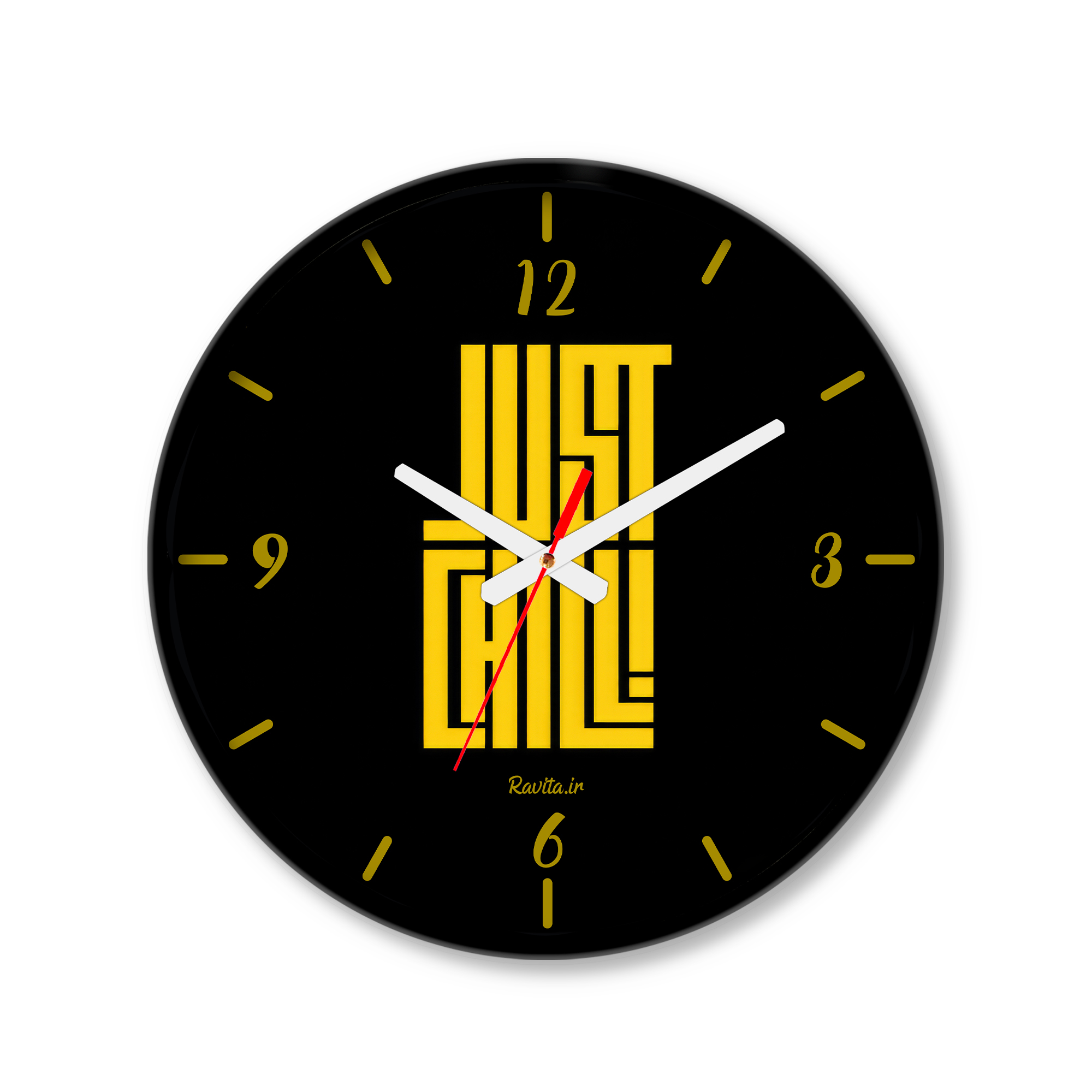 ساعت رومیزی دیواری راویتا طرح فقط ریلکس باش - Just Chill کد 3992 ساعت رومیزی دیواری راویتا طرح فقط ریلکس باش - Just Chill کد 3992