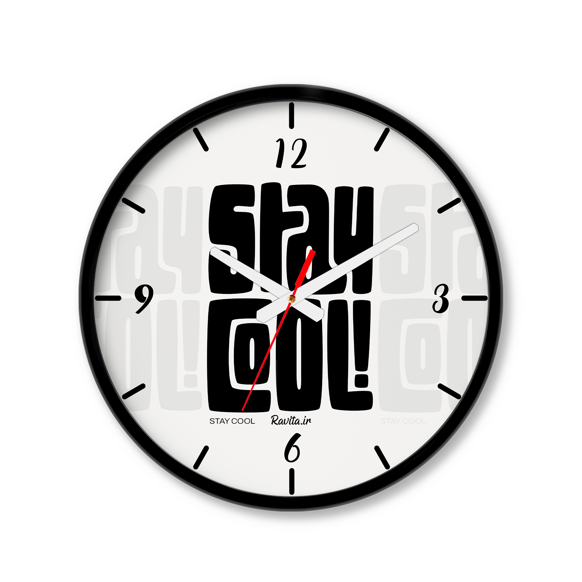 ساعت رومیزی دیواری راویتا طرح خونسرد باش - Stay Cool کد 3999 ساعت رومیزی دیواری راویتا طرح خونسرد باش - Stay Cool کد 3999