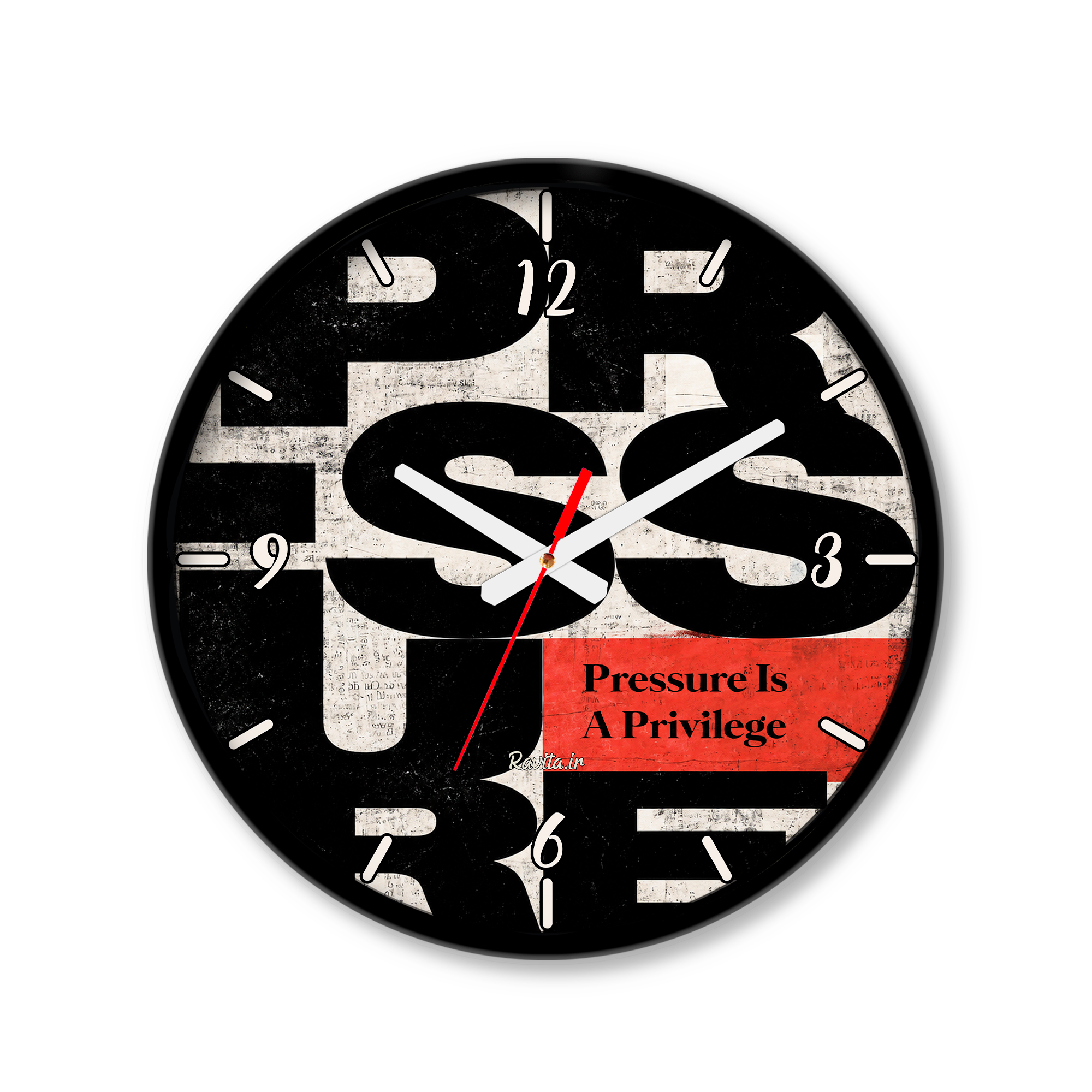 ساعت رومیزی دیواری راویتا طرح فشار یک امتیاز است - Pressure Is a Privilege کد 3989 ساعت رومیزی دیواری راویتا طرح فشار یک امتیاز است - Pressure Is a Privilege کد 3989