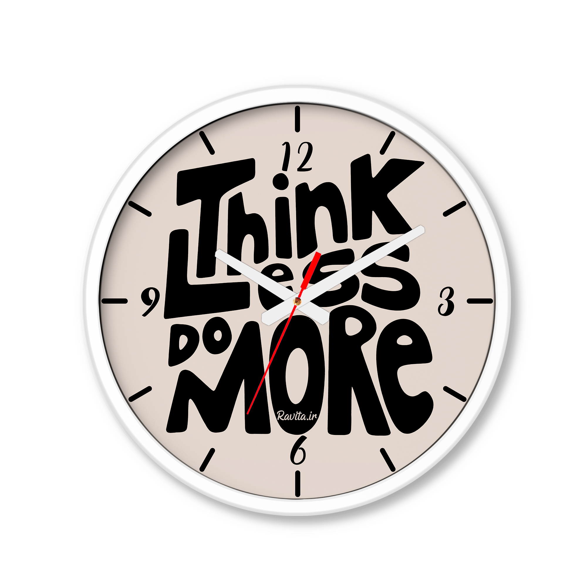 ساعت رومیزی دیواری راویتا طرح کمتر فکر کن، بیشتر انجام بده - Think Less, Do More کد 3988 ساعت رومیزی دیواری راویتا طرح کمتر فکر کن، بیشتر انجام بده - Think Less, Do More کد 3988