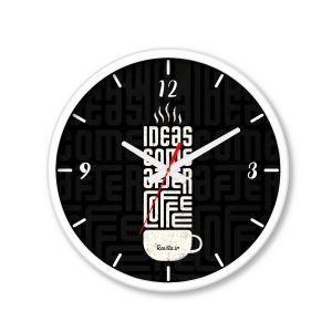 ساعت دیواری بزرگ راویتا طرح ایده‌ها بعد از قهوه می‌آیند - Ideas Come After Coffee کد 3990