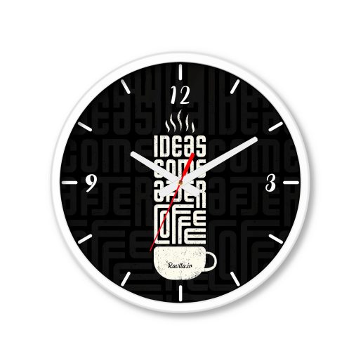 ساعت رومیزی دیواری راویتا طرح ایده‌ها بعد از قهوه می‌آیند - Ideas Come After Coffee کد 3990