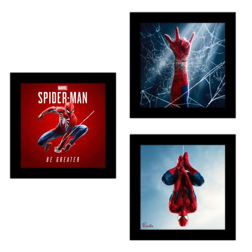 تابلو 3 تایی راویتا طرح اسپایدرمن - Spider Man کد T 490