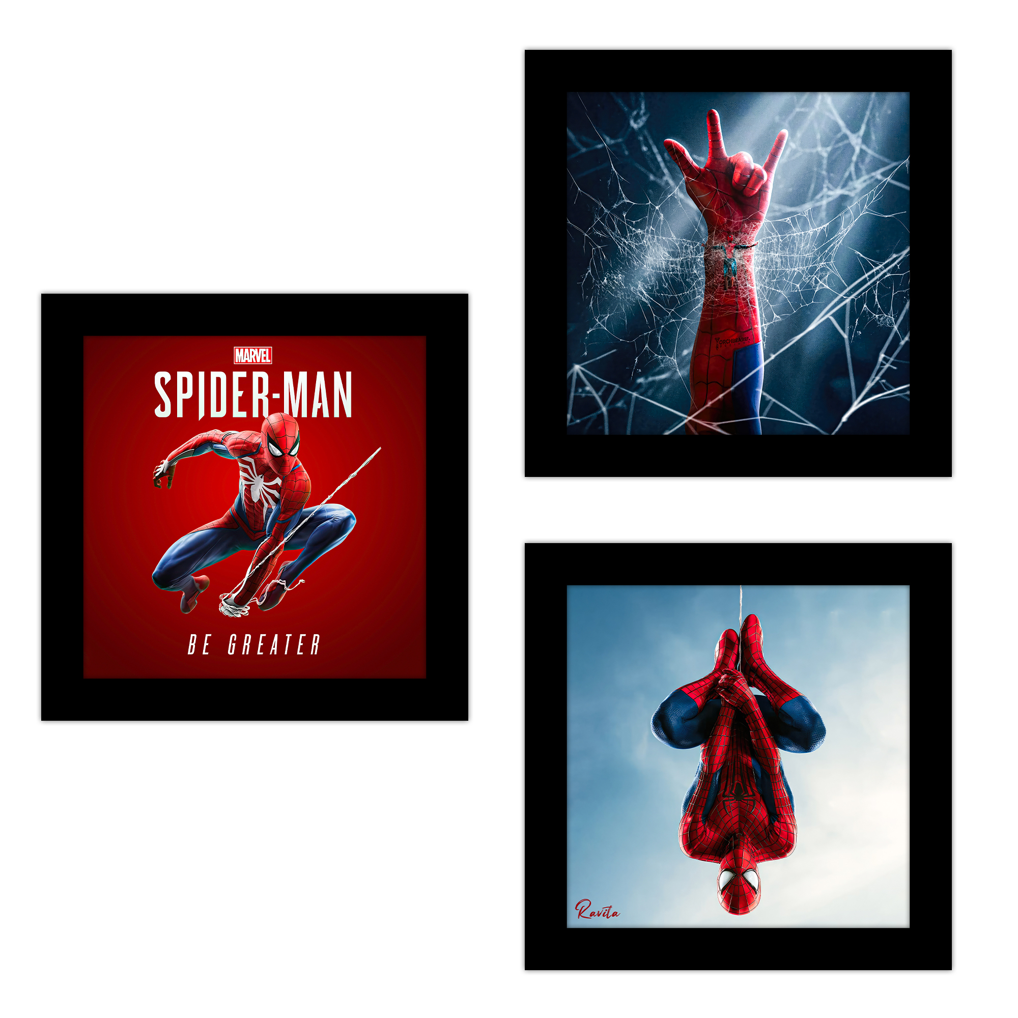 تابلو 3 تایی راویتا طرح اسپایدرمن - Spider Man کد T 490 تابلو 3 تایی راویتا طرح اسپایدرمن - Spider Man کد T 490