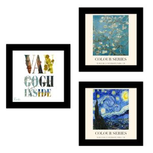 تابلو 3 تایی راویتا طرح به سبک ون گوک – Van Gogh کد T 478