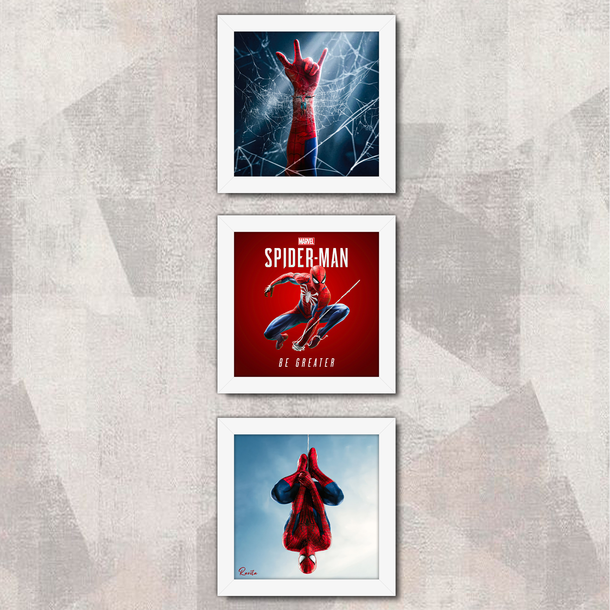 تابلو 3 تایی راویتا طرح اسپایدرمن - Spider Man کد T 490 تابلو 3 تایی راویتا طرح اسپایدرمن - Spider Man کد T 490