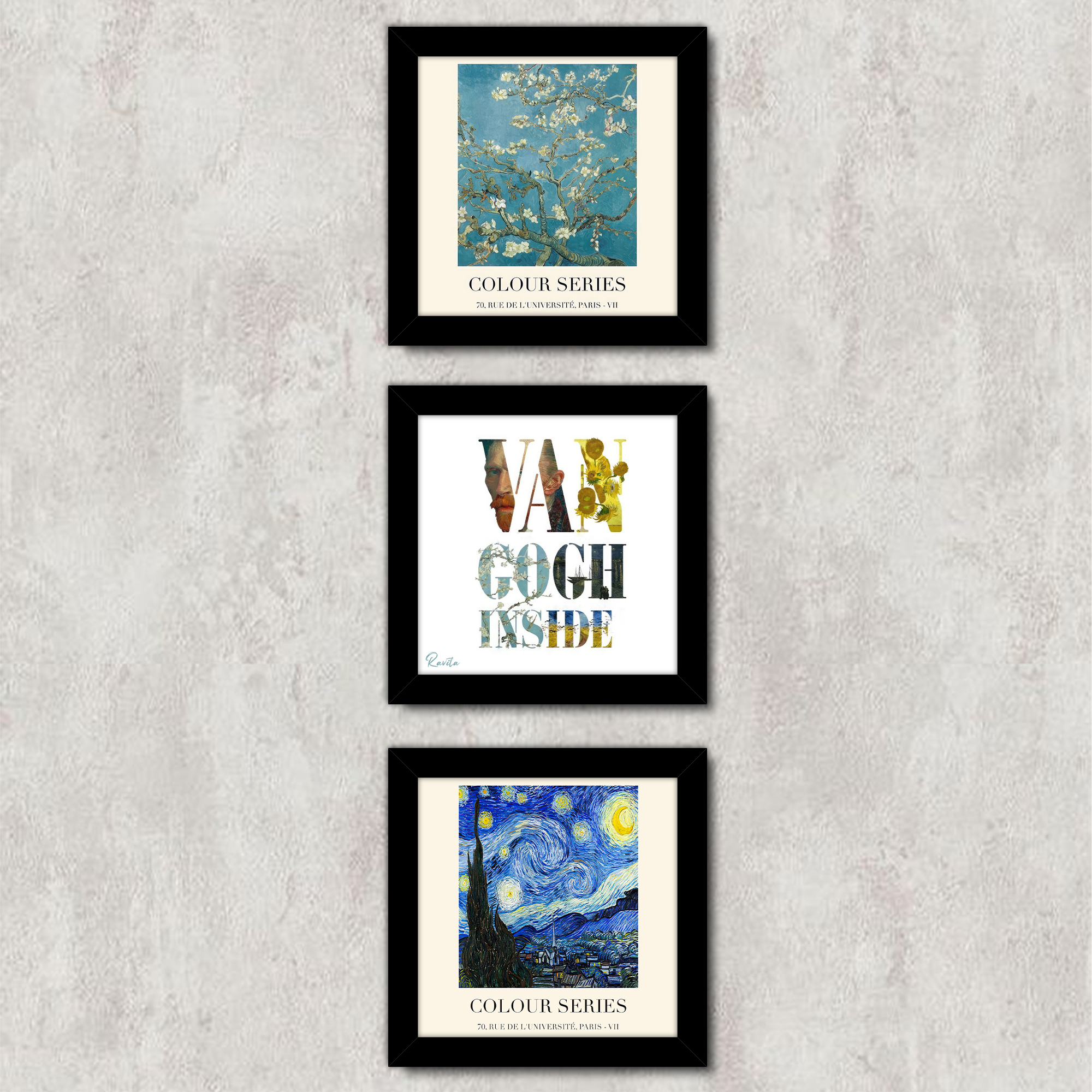 تابلو 3 تایی راویتا طرح به سبک ون گوک – Van Gogh کد T 478 تابلو 3 تایی راویتا طرح به سبک ون گوک – Van Gogh کد T 478