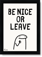 تابلو تکی راویتا طرح مهربان باش یا برو – Be Nice or Leave کد 3973