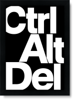 تابلو تکی راویتا طرح کنترل، آلت، دیلیت – Ctrl Alt Del کد 4001